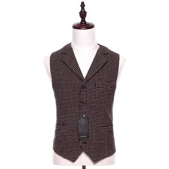 New Mens Casual Vest Brown Wedding Tuxedo Pattern Casual Wool Stitch S-5XL Smoking Formal Business Blazer Vest Man Vests
New Mens Casual Vest Brown Wedding Tuxedo Pattern Casual Wool Stitch S-5XL Smoking Formal Business Blazer Vest Man Vests