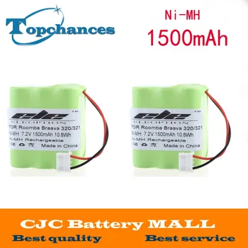 2 pcs 7.2V 1500mAh Ni-MH Eleoption Rechargeable Vacuum Cleaner Battery foriRobot Braava 320 321 & Mint 4200 4205
2 pcs 7.2V 1500mAh Ni-MH Eleoption Rechargeable Vacuum Cleaner Battery foriRobot Braava 320 321 & Mint 4200 4205