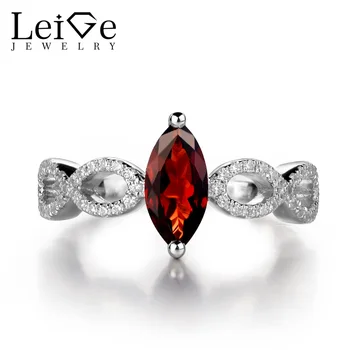 Leige Jewelry Red Garnet Rings for Women Sterling Silver 925 Fine Gemstone Jewelry Wedding Engagement Rings Marquise Cut
Leige Jewelry Red Garnet Rings for Women Sterling Silver 925 Fine Gemstone Jewelry Wedding Engagement Rings Marquise Cut