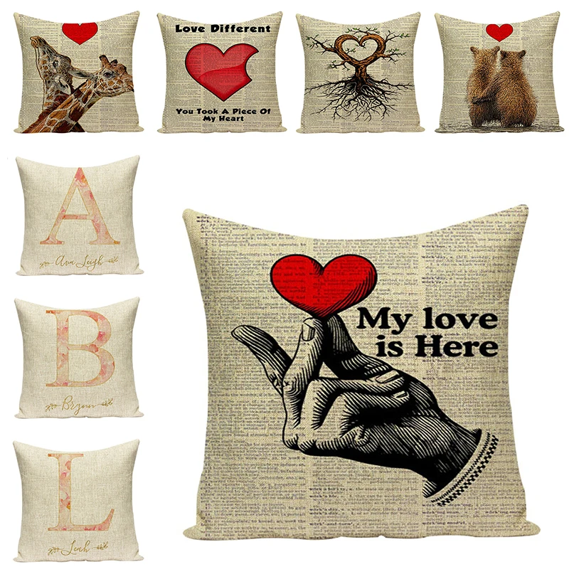 Love Series Printed Pillow Cover for Chair Car Sofa Cotton Linen Square Pillow Cases Handmade Textile Pillow Cushion Home Decor
Love Series Printed Pillow Cover for Chair Car Sofa Cotton Linen Square Pillow Cases Handmade Textile Pillow Cushion Home Decor