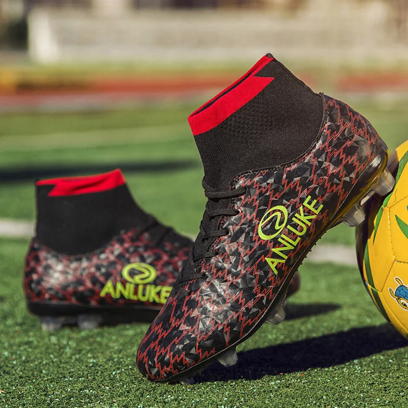 BOOMING Size 39-44 Soccer Shoes Men High Ankle Football Shoes FG Long Spikes Training Football Cleats Boots Hard-wearing Shoes
BOOMING Size 39-44 Soccer Shoes Men High Ankle Football Shoes FG Long Spikes Training Football Cleats Boots Hard-wearing Shoes