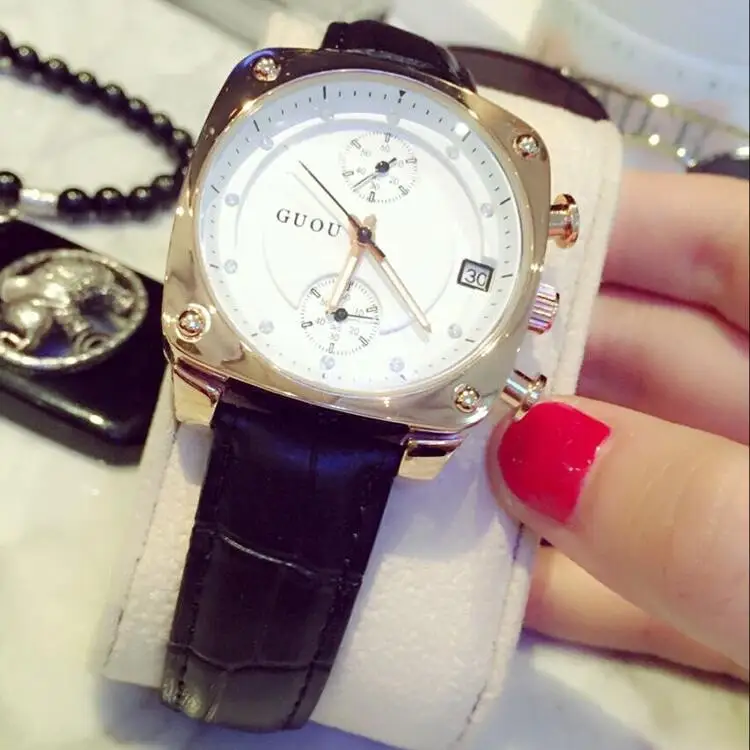 New Arrival women rhinestone watches Fashion Lady Quartz Watches Genuine Leather dress Watch Guou Wristwatches watch women
New Arrival women rhinestone watches Fashion Lady Quartz Watches Genuine Leather dress Watch Guou Wristwatches watch women