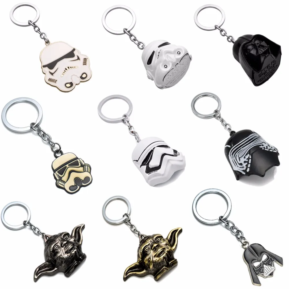 20 Types Star Wars Keychain Master Yoda Darth Vader Mask Model Helmet Alloy Keyring Toy The Force Awakens The Force Robot BB-8
20 Types Star Wars Keychain Master Yoda Darth Vader Mask Model Helmet Alloy Keyring Toy The Force Awakens The Force Robot BB-8