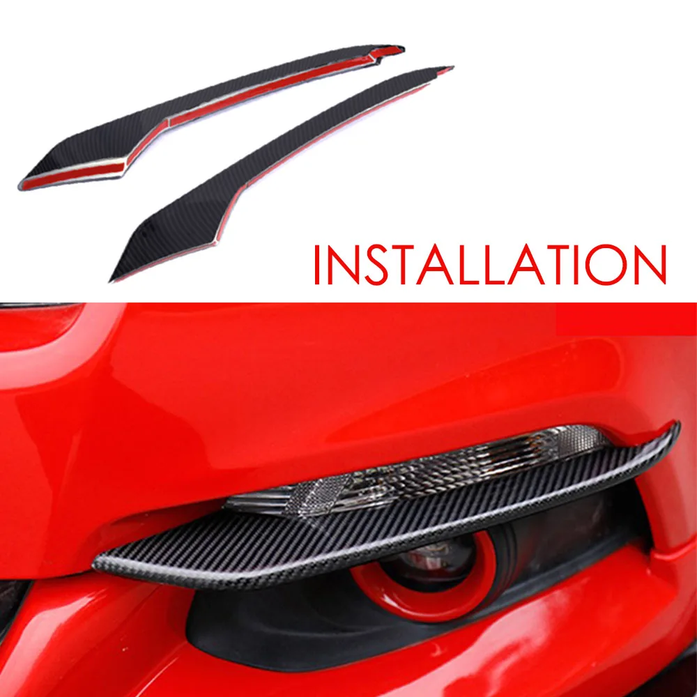 JEAZEA ABS Carbon Fiber Front Head Fog Light Lamp Eyebrow Cover Trim Sticker Bumper Eyelids For Ford Mustang 2015 2016 2017 2018 
JEAZEA ABS Carbon Fiber Front Head Fog Light Lamp Eyebrow Cover Trim Sticker Bumper Eyelids For Ford Mustang 2015 2016 2017 2018