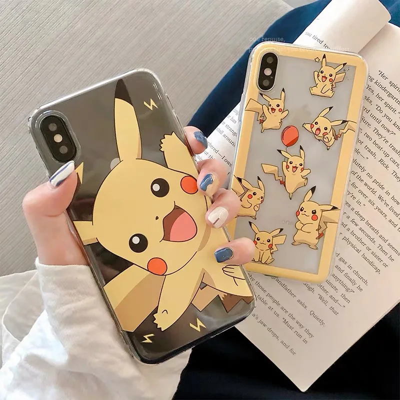 Cartoon Pikachu mobile phone case for iPhone X XS XR transparent soft case tpu for iPhone 6 7 8plus
Cartoon Pikachu mobile phone case for iPhone X XS XR transparent soft case tpu for iPhone 6 7 8plus