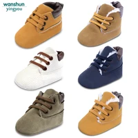 Newborn Baby Boys Classic Handsome First Walkers Shoes Babe Infant Toddler Soft Soled Boots 5 color selection bebes image