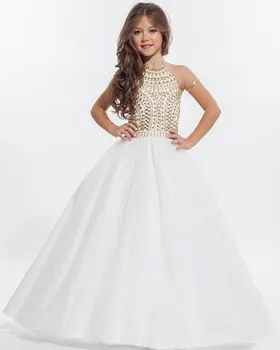 Little Girl Pageant Dresses Princess Organza Halter Crystal Beading Flower Girls Dress
Little Girl Pageant Dresses Princess Organza Halter Crystal Beading Flower Girls Dress