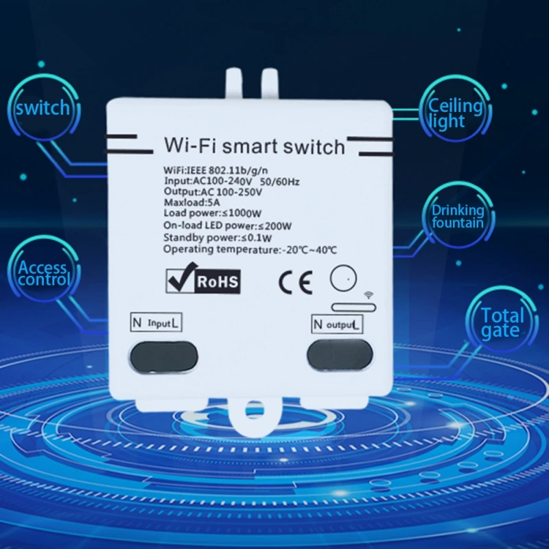 Smart Home WiFi Wireless Switch Module For Apple For Android APP Control Smart Switch Remote Control Power Switch
Smart Home WiFi Wireless Switch Module For Apple For Android APP Control Smart Switch Remote Control Power Switch