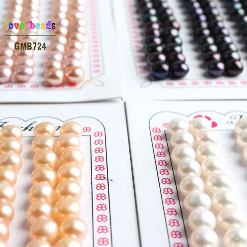 6-7mm Natural AAA Grade White Black Pink Button Freshwater Pearl Half Drilled Hole Loose Beads 28pcs (14 pair)
6-7mm Natural AAA Grade White Black Pink Button Freshwater Pearl Half Drilled Hole Loose Beads 28pcs (14 pair)