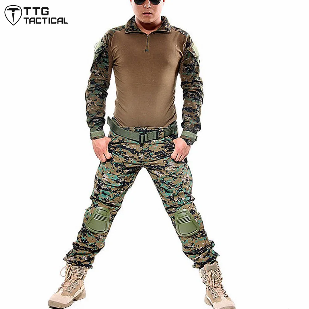 Outdoors Sports Airsoft Frog Suit Army Military Uniform Tactical USMC Combat Jacket + Pants Hunting Clothes
Outdoors Sports Airsoft Frog Suit Army Military Uniform Tactical USMC Combat Jacket + Pants Hunting Clothes