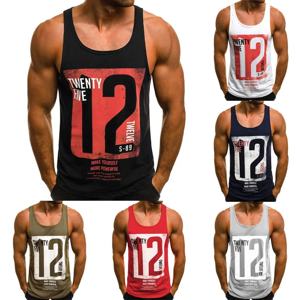 Fashion Tank Top Men's Casual Slim Letter Printed Sleeveless Tank Top Shirt Debardeur Homme Ropa De Hombre Tank Top Men Vest
Fashion Tank Top Men's Casual Slim Letter Printed Sleeveless Tank Top Shirt Debardeur Homme Ropa De Hombre Tank Top Men Vest