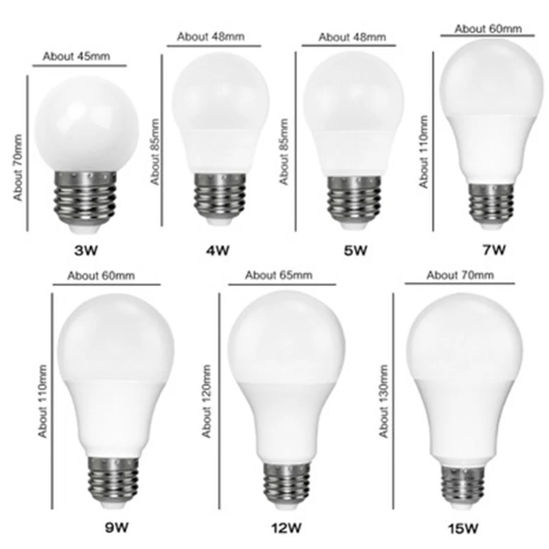 Led Ball Bulb Lamps E27 Screw Energy Saving Lamp Power 3W 4W 5W 7W 9W 12W 15W Super Bright Home Lighting Lamp 220V
Led Ball Bulb Lamps E27 Screw Energy Saving Lamp Power 3W 4W 5W 7W 9W 12W 15W Super Bright Home Lighting Lamp 220V