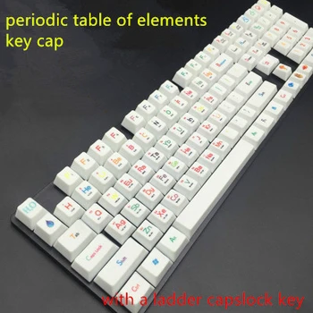 109 keys PBT dye sublimation periodic table of elements key cap mechiancal keyboard keycap Cherry profile with 1 ladder capslock
109 keys PBT dye sublimation periodic table of elements key cap mechiancal keyboard keycap Cherry profile with 1 ladder capslock
