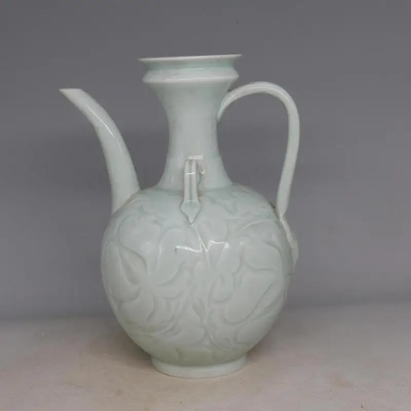 

Antique SongDynasty porcelain pot, Green carved bottle 14,painted crafts,Decoration,Collection&Adornment,Free shipping
