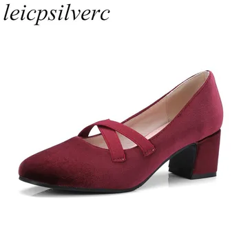 Women Pumps High Heels Shoes Spring Autumn Velvet Square Toe 2018 Sexy Fashion Casual Party Dress Wedding Office Red Beige Black
Women Pumps High Heels Shoes Spring Autumn Velvet Square Toe 2018 Sexy Fashion Casual Party Dress Wedding Office Red Beige Black
