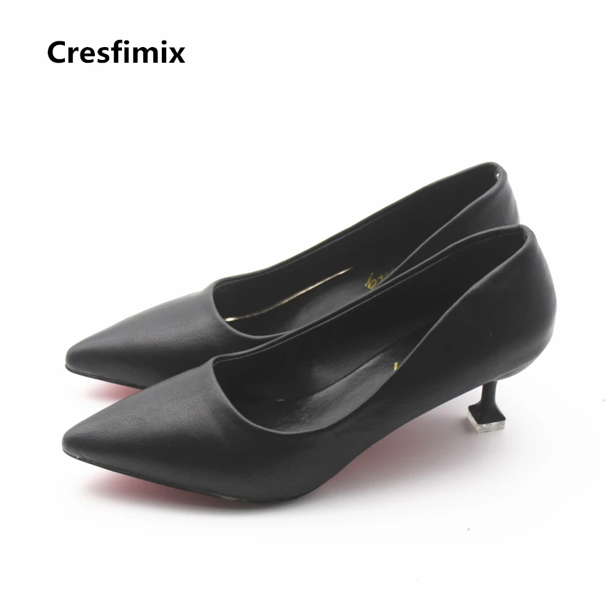 Cresfimix women fashion pu leather 6cm high heel shoes lady cute spike heel office pumps female spring & summer slip on shoes
Cresfimix women fashion pu leather 6cm high heel shoes lady cute spike heel office pumps female spring & summer slip on shoes