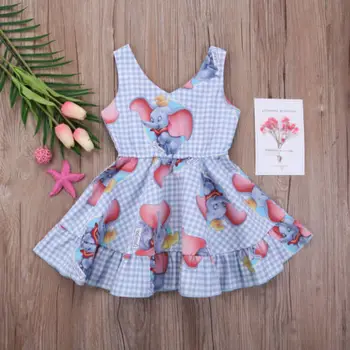 Kids Baby Girls Cartoon Animal Plaid Dress Outfits Casual Clothes Summer 1-6Y Girls Elephant Pattern Sleeveless V-neck Dress
Kids Baby Girls Cartoon Animal Plaid Dress Outfits Casual Clothes Summer 1-6Y Girls Elephant Pattern Sleeveless V-neck Dress
