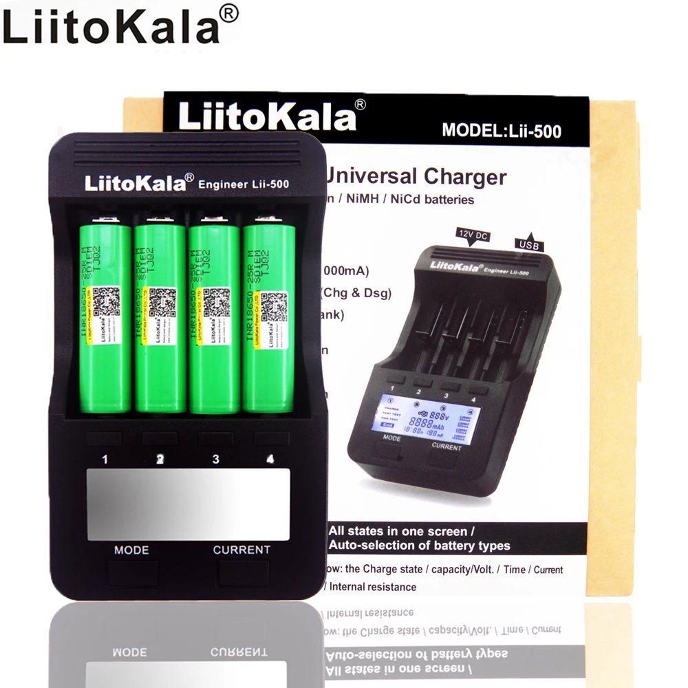 Liitokala INR18650 25RM Battery 3.6V 18650 2500mAh rechargeable lithium battery lii-500 Test Activate USB Output Charger Set
Liitokala INR18650 25RM Battery 3.6V 18650 2500mAh rechargeable lithium battery lii-500 Test Activate USB Output Charger Set