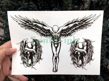 Waterproof Temporary Tattoo Sticker large size angel feather wing tattoo Water Transfer Fake Flash Tatoo For Man Women
Waterproof Temporary Tattoo Sticker large size angel feather wing tattoo Water Transfer Fake Flash Tatoo For Man Women