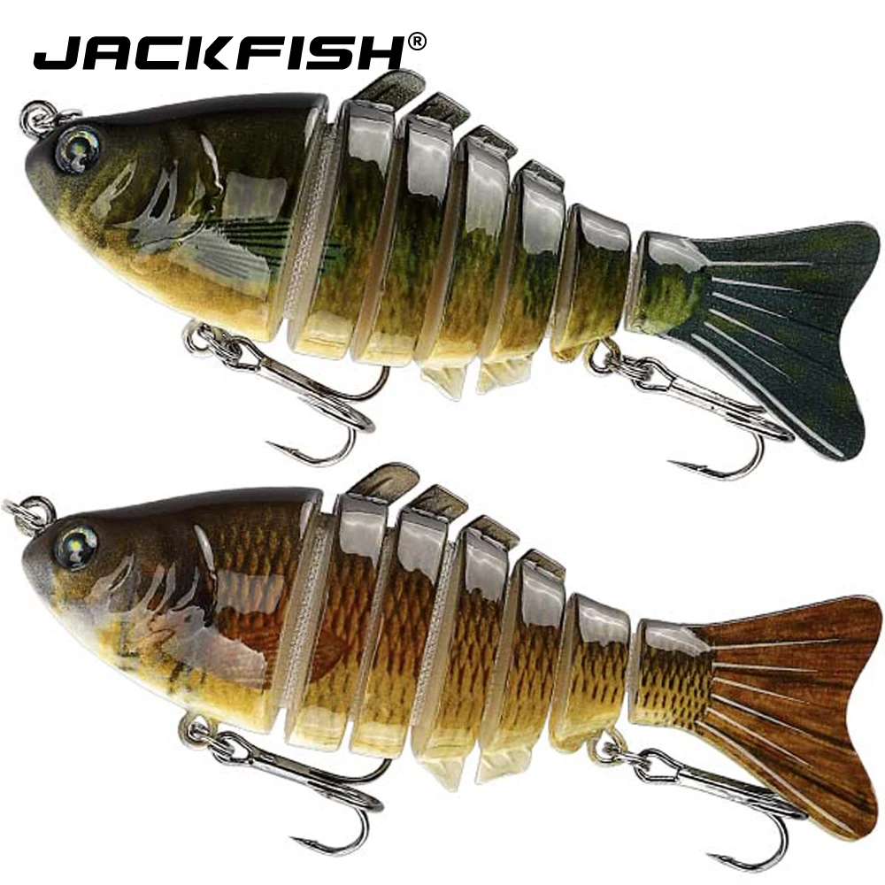JACKFISH 7 сегментов плавающая приманка для рыбалки жесткая 9 6 см 15 г Реалистичная Isca