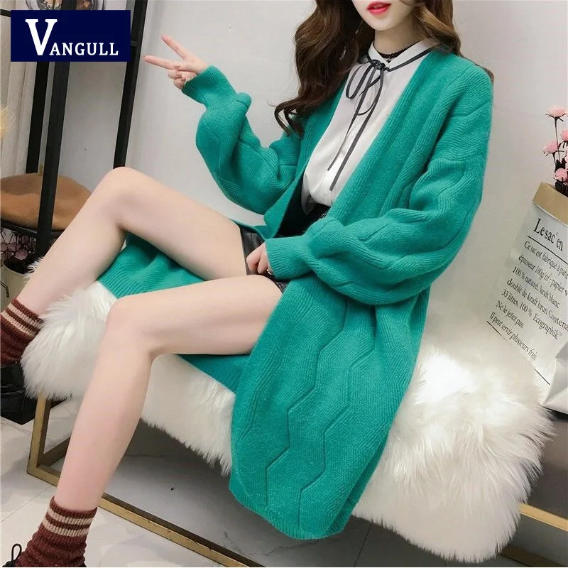 Vangull New Women Winter Sweater Long Cardigans 2019 Fashion Long Sleeve Female Knitted Jackets V-Neck Thick Knit Cardigan Coat
Vangull New Women Winter Sweater Long Cardigans 2019 Fashion Long Sleeve Female Knitted Jackets V-Neck Thick Knit Cardigan Coat