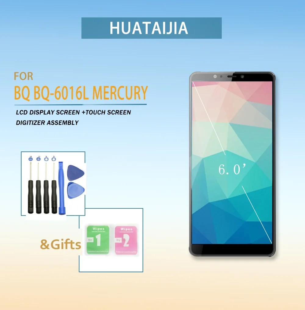 NEW Arrive for BQ BQ-6016L Mercury Touch Screen with LCD Display Assembly Screen for BQ-6016L Mercury Digitizer
NEW Arrive for BQ BQ-6016L Mercury Touch Screen with LCD Display Assembly Screen for BQ-6016L Mercury Digitizer