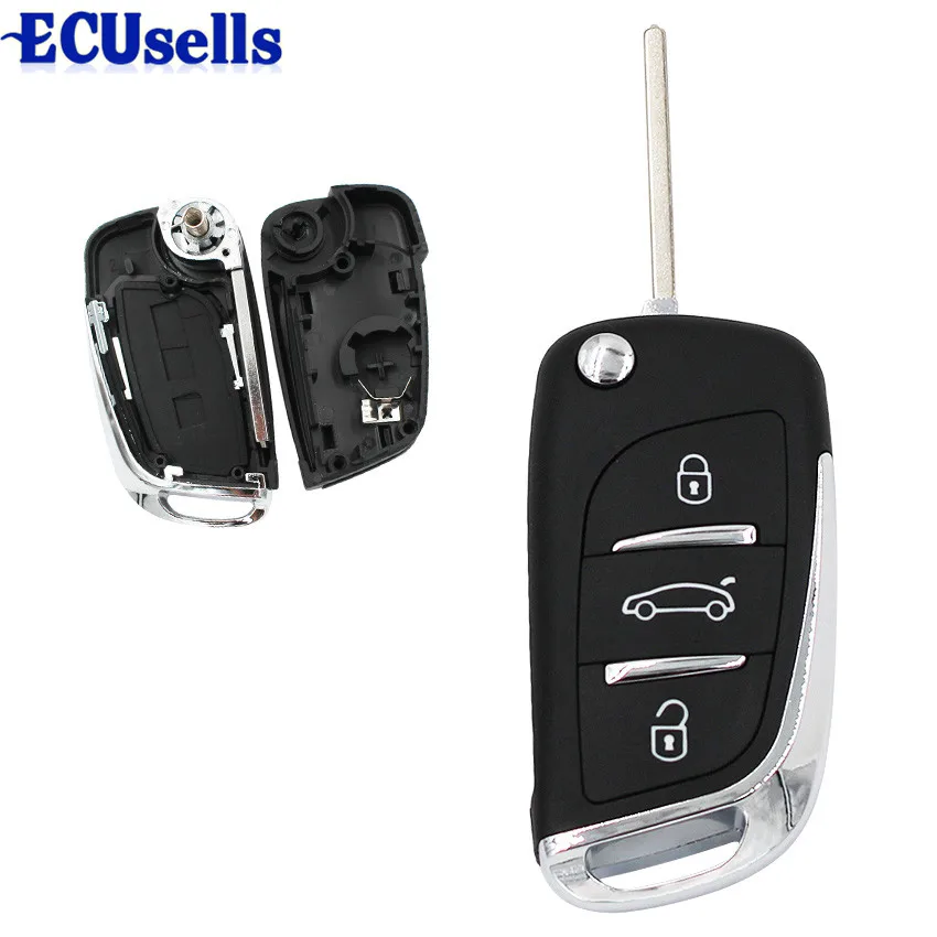 New Replacement DS Style Folding Key Shell for Peugeot 307 407 308 408 3 Button With Uncut VA2 Blade
New Replacement DS Style Folding Key Shell for Peugeot 307 407 308 408 3 Button With Uncut VA2 Blade