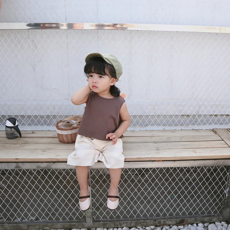 Korean style 2019 cute girls pure cotton clothes sets kids back furcal sleeveless vest + pants 2pcs suits children clothing
Korean style 2019 cute girls pure cotton clothes sets kids back furcal sleeveless vest + pants 2pcs suits children clothing
