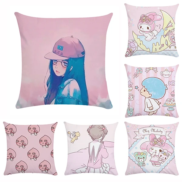 45 * 45cm Romantic Cartoon Pink Girl Series Cushion Cover Square Sofa Pillowcase for Home Decoration
45 * 45cm Romantic Cartoon Pink Girl Series Cushion Cover Square Sofa Pillowcase for Home Decoration