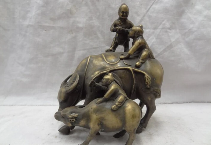 song voge gem S4145 8" Chinese Bronze 3 Kid Play Happy Child On Basket Corydon Ride Bull Ox Statue
song voge gem S4145 8" Chinese Bronze 3 Kid Play Happy Child On Basket Corydon Ride Bull Ox Statue