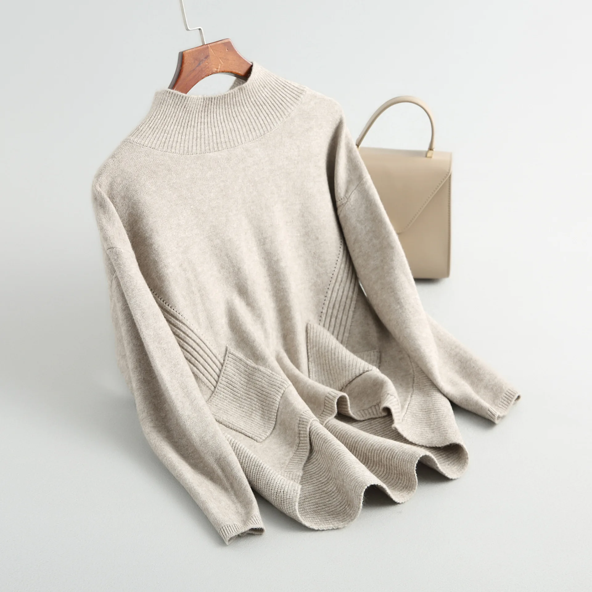 Loose Pocket Knit Minimalist Knit Top 8-1831 Knit Sweater Women Sweaters and Pullovers Turtleneck Sweater Autumn Winter
Loose Pocket Knit Minimalist Knit Top 8-1831 Knit Sweater Women Sweaters and Pullovers Turtleneck Sweater Autumn Winter