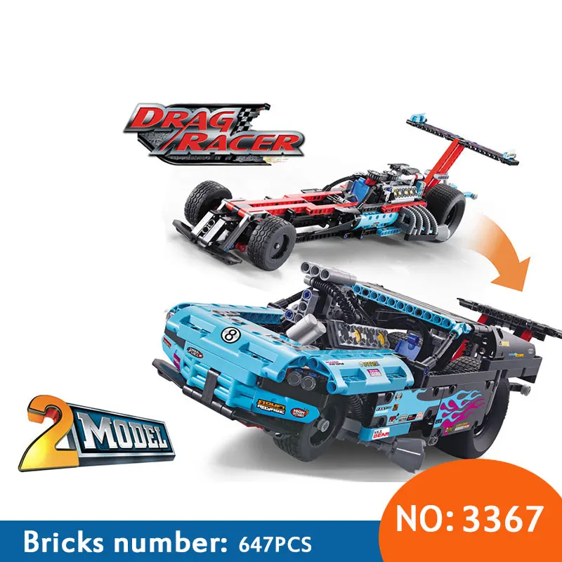 3367 647pcs Racing Truck Car 2 In 1 Extreme Cruiser Off Roader Building Block Compatible 42050 Brick toys for children
3367 647pcs Racing Truck Car 2 In 1 Extreme Cruiser Off Roader Building Block Compatible 42050 Brick toys for children