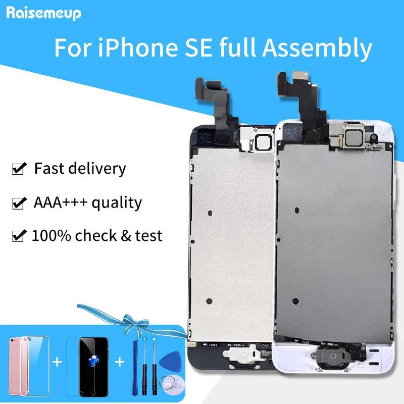 AAA+++ Full Set Complete Digitizer Assembly Replacement Parts For iPhone SE LCD Display Touch Screen No Dead Pixe free shipping
AAA+++ Full Set Complete Digitizer Assembly Replacement Parts For iPhone SE LCD Display Touch Screen No Dead Pixe free shipping