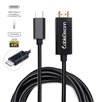 USB-C Cable Thunderbolt 3 Male to HDMI Male 4K 3m Cable USB 3.1 Type C Adapter for Mac book & Laptop Google Chromebook Pixel
USB-C Cable Thunderbolt 3 Male to HDMI Male 4K 3m Cable USB 3.1 Type C Adapter for Mac book & Laptop Google Chromebook Pixel