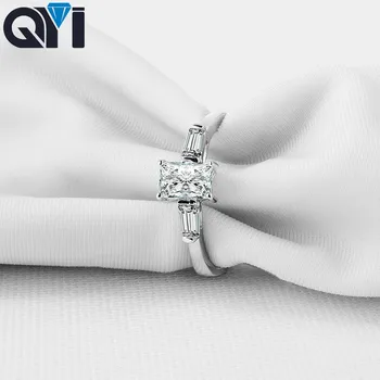 QYI 925 Sterling Silver Ring Three stones 0.75 ct Rectangle Cut Women Engagement Jewelry Shining Zircon Wedding Rings Gift
QYI 925 Sterling Silver Ring Three stones 0.75 ct Rectangle Cut Women Engagement Jewelry Shining Zircon Wedding Rings Gift