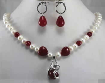 free shipping 07516 White&Red Pearl/Jade Necklace Earring Dragon Inlay set (A0513)
free shipping 07516 White&Red Pearl/Jade Necklace Earring Dragon Inlay set (A0513)