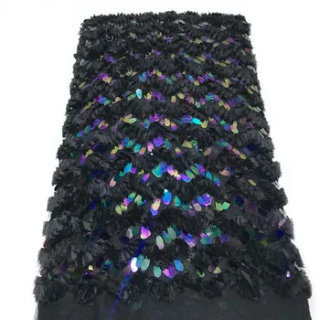 Nigeria Fabric Lace African Tulle Net Lace 2019 High Quality 5 Yards Embroidered Black Sequin Lace Fabric for Wedding X1564 
Nigeria Fabric Lace African Tulle Net Lace 2019 High Quality 5 Yards Embroidered Black Sequin Lace Fabric for Wedding X1564