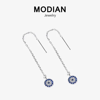 Modian Elegant Luxury Tiny Sapphire Long Tassel Drop Earrings For Women Real 925 Sterling Silver Jewelry Eyes Line Earring
Modian Elegant Luxury Tiny Sapphire Long Tassel Drop Earrings For Women Real 925 Sterling Silver Jewelry Eyes Line Earring