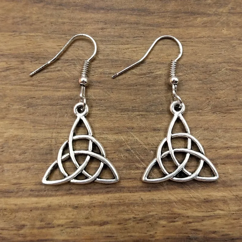 Серьги с кельтским узлом 1 пара серьги брелоком серебряные Pagan Wicca подарки для нее