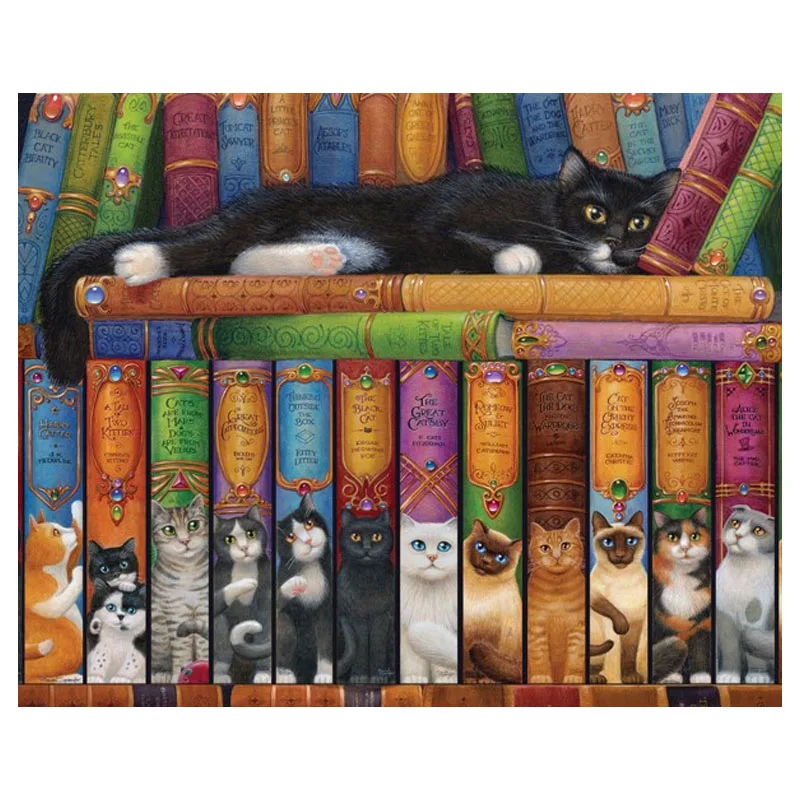 Needlework DIY DMC 14CT unprinted Cross stitch kits For Embroidery Cat Bookshelf Counted Cross-Stitching embroidered crafts
Needlework DIY DMC 14CT unprinted Cross stitch kits For Embroidery Cat Bookshelf Counted Cross-Stitching embroidered crafts