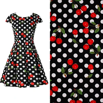 Wide 143cm 100% Cotton Fabric Black/White Big Dot Red Cherry Printed Fabric Quilting Patchwork Sewing Material Diy Girl Dress
Wide 143cm 100% Cotton Fabric Black/White Big Dot Red Cherry Printed Fabric Quilting Patchwork Sewing Material Diy Girl Dress