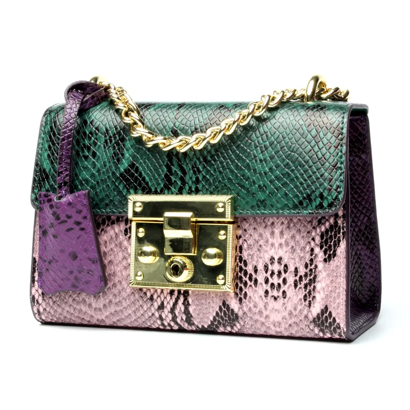 2019 New Arrival Genuine Leather Women Chain Bag for Female Snake Grain Embossed Cow Leather Shoulder Crossbody Bag YG077
2019 New Arrival Genuine Leather Women Chain Bag for Female Snake Grain Embossed Cow Leather Shoulder Crossbody Bag YG077
