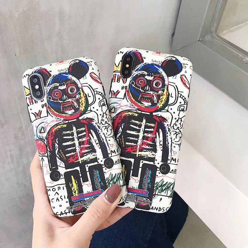 Hot cute Graffiti bear soft silicon cover case for iphone 6 6S S plus 7 7plus 8 8plus X XR XS MAX Street fashion phone coque
Hot cute Graffiti bear soft silicon cover case for iphone 6 6S S plus 7 7plus 8 8plus X XR XS MAX Street fashion phone coque