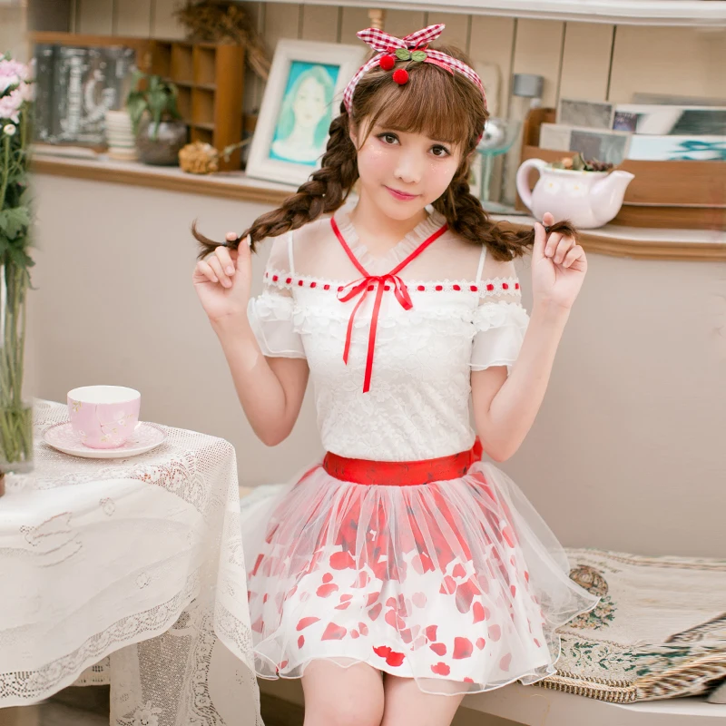 Princess sweet lolita Candy Rain 2017 new summer arrival Gauze skirt C22AB7127 Lace flounce line rain sleeve T-shirt C22AB7126
Princess sweet lolita Candy Rain 2017 new summer arrival Gauze skirt C22AB7127 Lace flounce line rain sleeve T-shirt C22AB7126