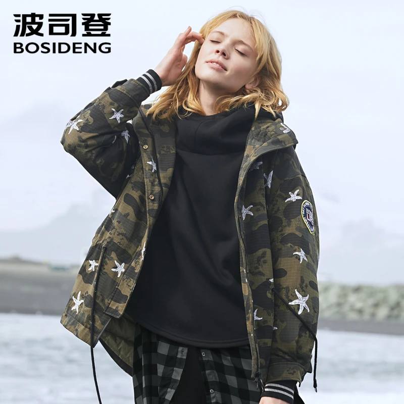 BOSIDENG 2018 new winter down jacket for women down coat starfish print camouflage adjustable waist high waistloose B80131124
BOSIDENG 2018 new winter down jacket for women down coat starfish print camouflage adjustable waist high waistloose B80131124