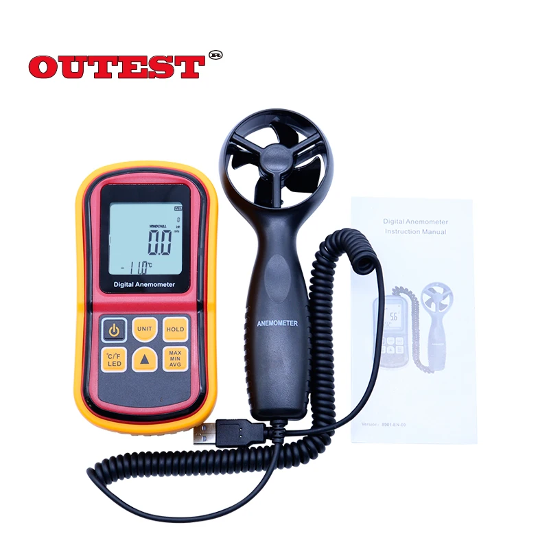 GM8901 0~45m/s High Accuracy Anemometro LCD Display Digital Anemometer Wind Meter Air Velocity Temperature Meter
GM8901 0~45m/s High Accuracy Anemometro LCD Display Digital Anemometer Wind Meter Air Velocity Temperature Meter
