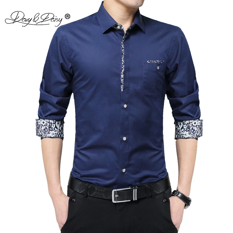DAVYDAISY Men Shirt Long Sleeve Fashion Classical Solid Printing Fit Slim Man Formal Shirts Brand Clothing Dress Shirt Man DS058
DAVYDAISY Men Shirt Long Sleeve Fashion Classical Solid Printing Fit Slim Man Formal Shirts Brand Clothing Dress Shirt Man DS058