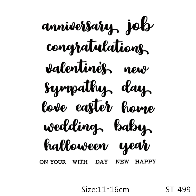 AZSG Wedding Halloween Word Clear Stamps/Seals For DIY Scrapbooking/Card Making/Album Decorative Silicone Stamp Crafts
AZSG Wedding Halloween Word Clear Stamps/Seals For DIY Scrapbooking/Card Making/Album Decorative Silicone Stamp Crafts
