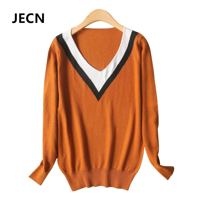 JECH 2017 Spring Autumn Winter New Fashion Women Sweaters Casual Full Sleeve V-Neck Striped Colors Pullovers Computer Knitted
JECH 2017 Spring Autumn Winter New Fashion Women Sweaters Casual Full Sleeve V-Neck Striped Colors Pullovers Computer Knitted