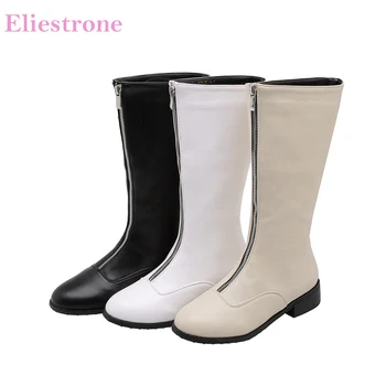 Brand New Comfortable Black White Women Mid Calf Boots Nude Med Heels Lady Shoes BB025 Plus Big Small Size 10 32 43 46
Brand New Comfortable Black White Women Mid Calf Boots Nude Med Heels Lady Shoes BB025 Plus Big Small Size 10 32 43 46